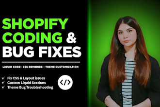 fix shopify custom liquid coding and CSS bugs
