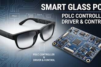design  wearable smart glass pcb, pdlc controller, driver circuit and control