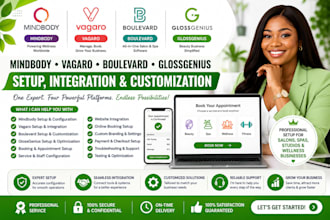 do mindbody vagaro boulevard glossgenius setup integration and customization