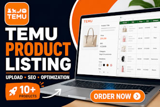 upload and optimize temu product listings with SEO