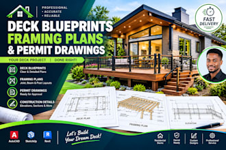 create deck plans, deck permit drawings and construction plans
