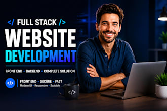 do full stack website development, front end development, backend development