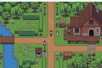 pixel art tileset game art sprite sheet pixel tileset rpg maker game asset
