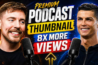 create viral podcast thumbnails in 24hrs