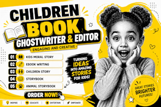 kdp children story book ghostwriter kid moral, fantasy story book writer