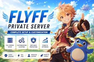setup and customize flyff private server with website and vps