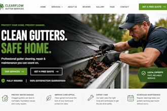 build wix gutter cleaning website squarespace gutter repair maintenance website