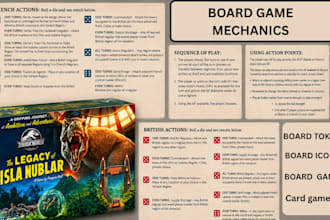 board game mechanics board game map design board game token board game rulebook