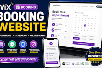 design a wix booking website with appointment scheduling