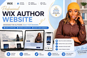 design a professional wix author website for books and book promotion