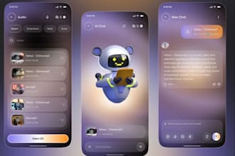 develop ai audio chat app, ai voice generator, ai music website