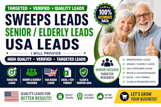 give sweeps leads, senior elderly leads, usa leads, leads