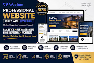 build real estate mortgage brokers home inspectors architects weblium website