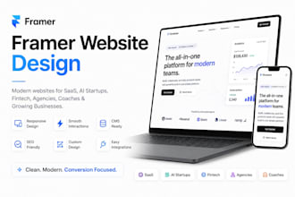 design saas ai startup fintech agencies coach business consultant framer website