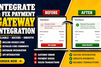 integrate payment gateway issues and fix payment gateway