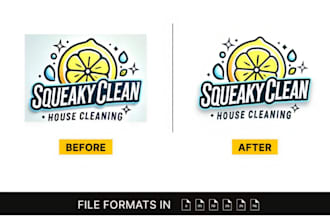 manually redraw and vectorize a low quality logo into print ready vector