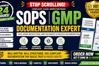write sops, work instructions, gmp documents, and process documentation