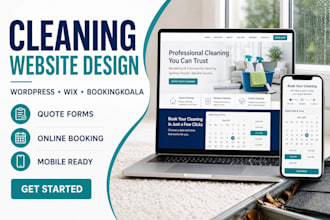 build cleaning website carpet rug window gutter cleaning web with bookingkoala