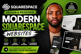 create, redesign, and customize a professional squarespace website