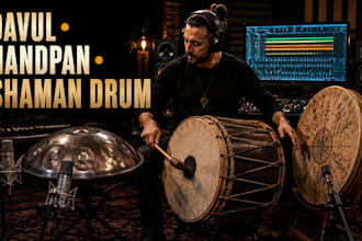 record authentic davul, handpan and shaman drum for music