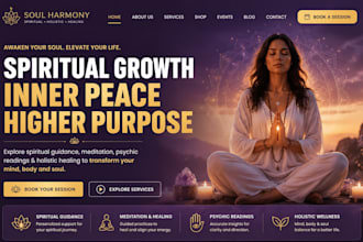 design redesign wix spiritual website meditation psychic holistic website
