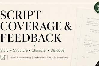 provide professional screenplay coverage and script notes