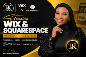 design or redesign a professional wix or squarespace site for your business