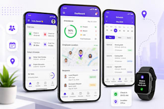 develop employee attendance app shift scheduling app gps tracking app