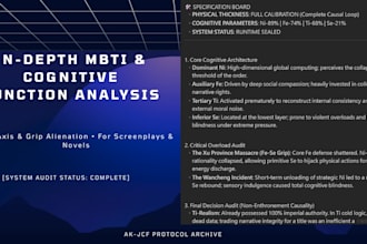 do character mbti analysis for your story