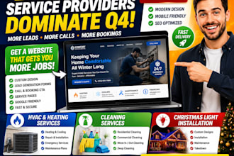 design lovable ai website for hvac cleaning christmas light service providers