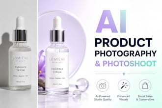 create realistic ai product photography, ai photoshoot for ecommerce