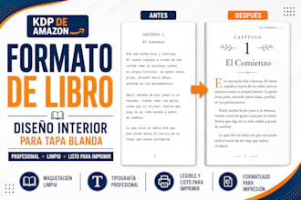 edición y formateo de libros, edición de desarrollo y formato para amazon KDP