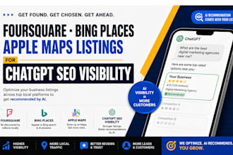 set up foursquare bing places and apple maps listings for chatgpt SEO visibility