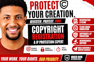 do copyright registration, filling, protection, dmca and IP