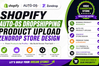 shopify autods dropshipping add product upload zendrop products store
