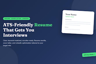 write an ats friendly resume and cover letter