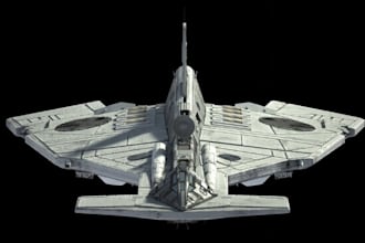 create detailed spaceship and spacecraft 3d models for any project