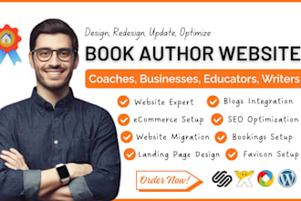 build book author website wix author website redesign squarespace author website