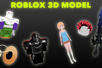 make professional roblox 3d model for you