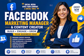 be your facebook marketing manager and content creator