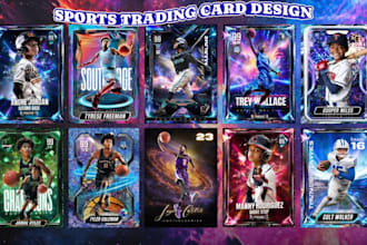 design custom sports card template scorecard player profile sports tcg team card