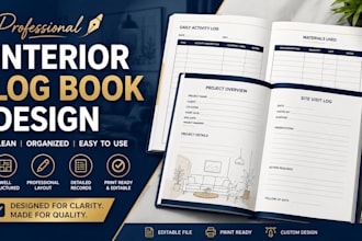 create a custom interior design project log book