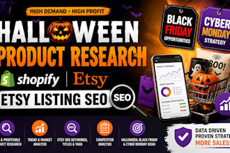 do halloween shopify product research etsy listing seo black sales cyber monday