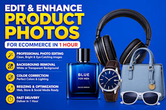 edit and enhance your product photos for ecommerce in 1 hour