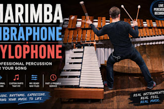 add professional marimba, vibraphone and xylophone percussion to your song