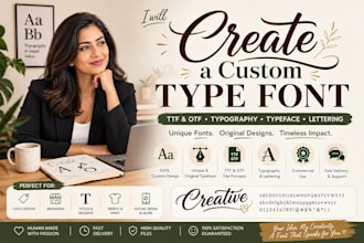 create a custom type font logo in ttf and otf, typography, typeface, lettering