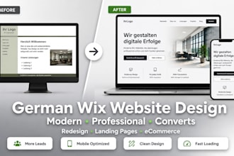 build german bussiness wix website with impressum, dsvgo cookie banner using wix
