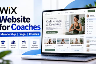 build wix website for coaches wix website for course membership wix yoga website