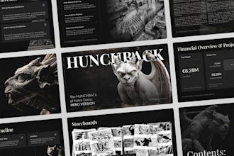 design a film pitch deck, sponsorship or creative presentation