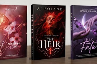 design dark romance, romantasy, fantasy romance book cover for kdp, ingramspark